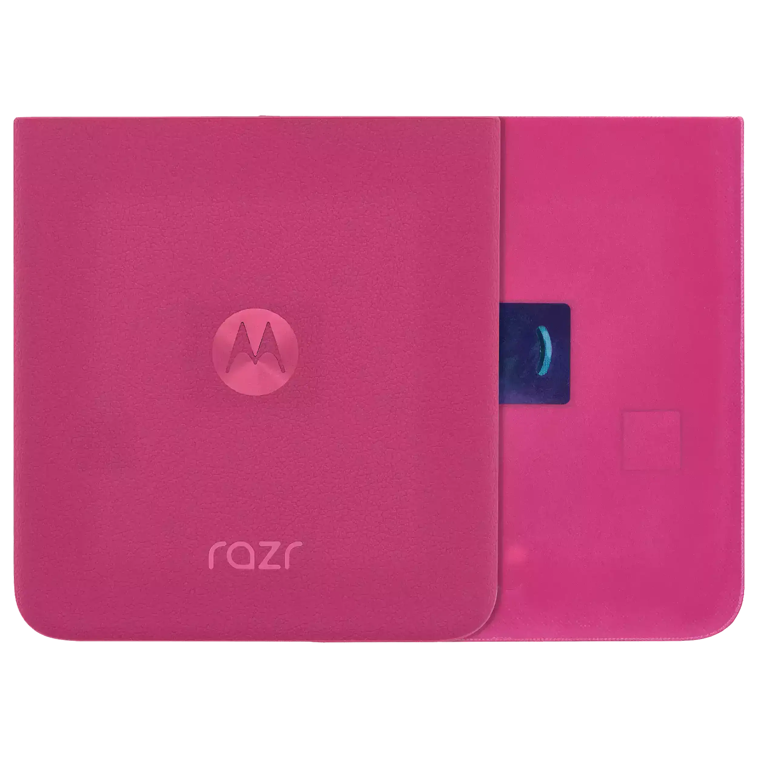Back Cover Glass Compatible For Motorola Razr Plus / Razr 50 Ultra (Xt2451 / 2024) (Official - Not Aftermarket) (Hot Pink)