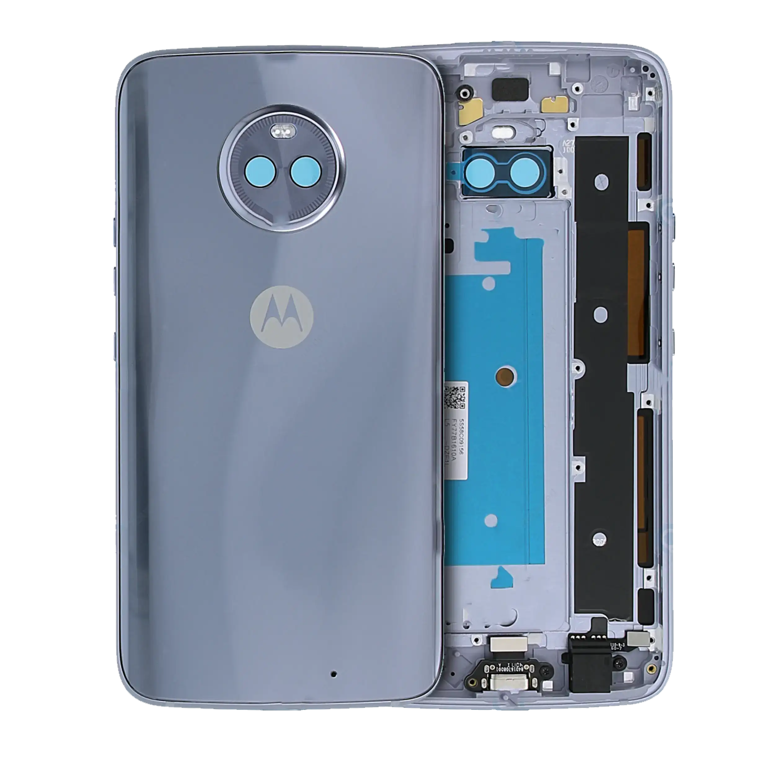 Back Housing Compatible For Motorola Moto X4 (Xt1900 / 2017) (Official - Not Aftermarket) (Blue)