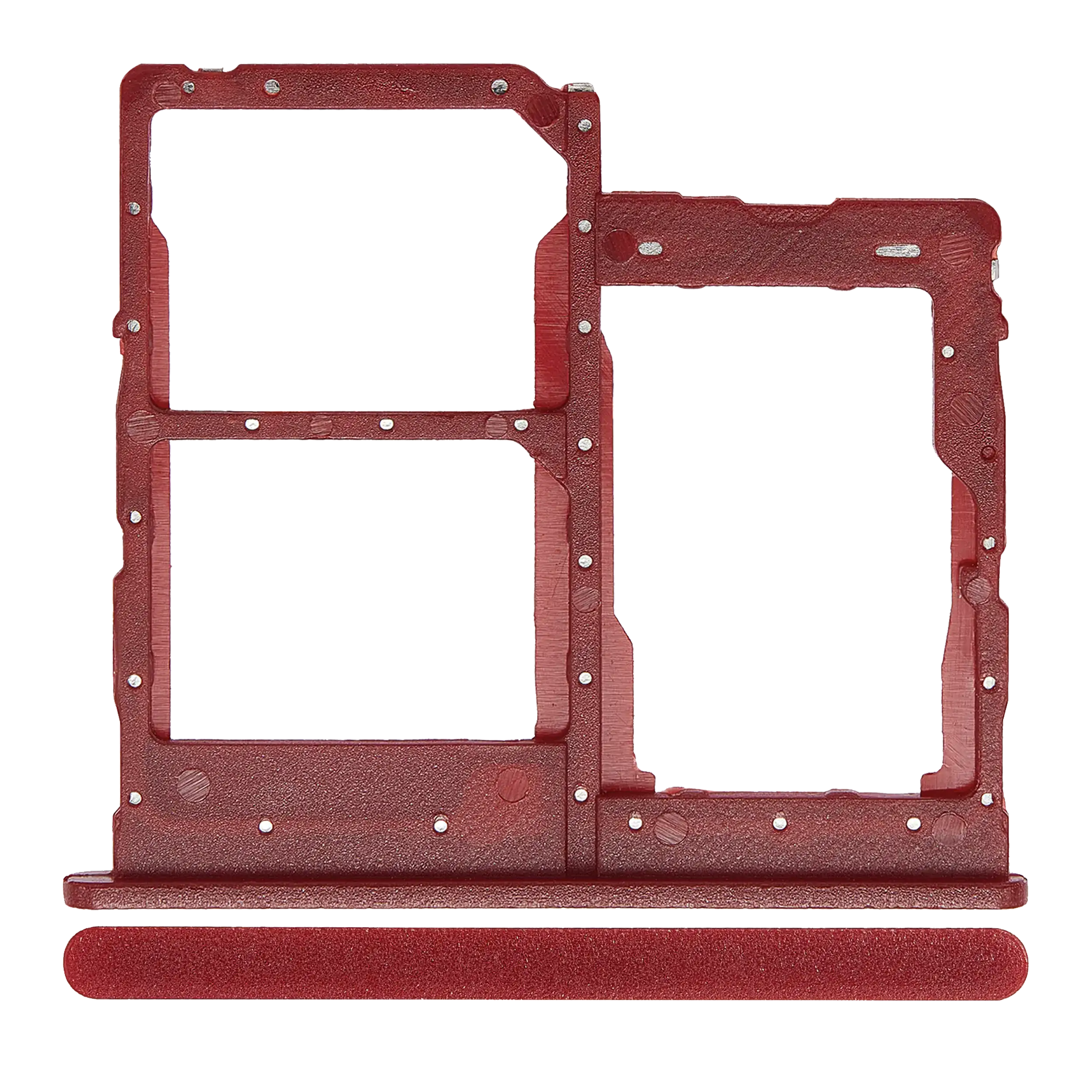 Dual Sim Card Tray Compatible For Samsung Galaxy A01 Core (A013 / 2020) (Red)