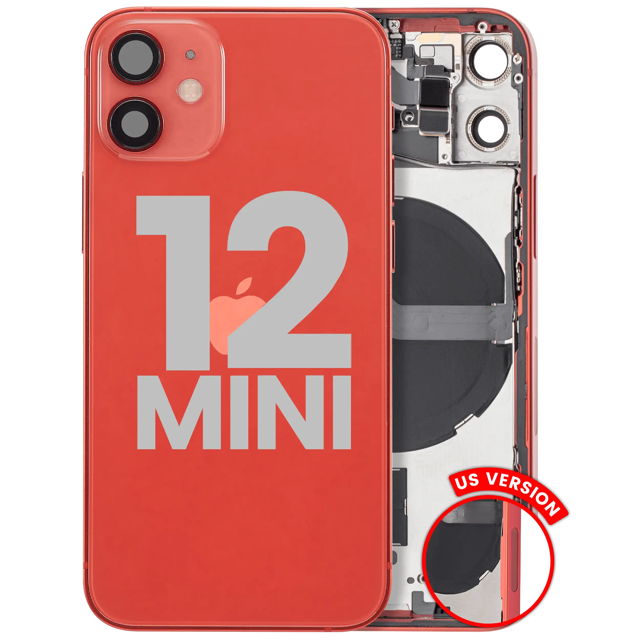 Back Housing W/ Small Parts For iPhone 12 Mini (US Version) (Used