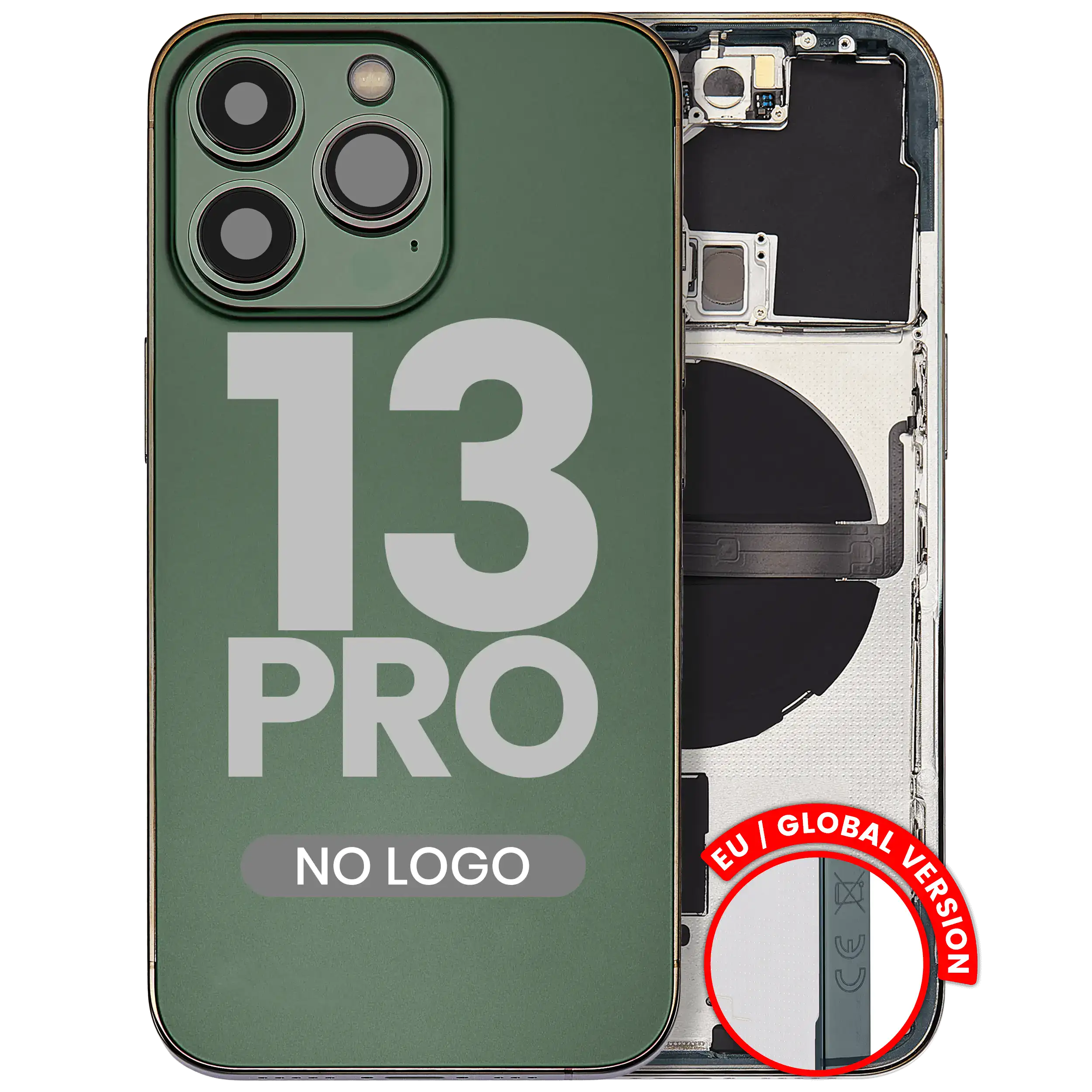 iPhoneアクセサリー GRAMAS German Shrunken-calf iPhone 13Pro Back Housing W/ Small Parts For iPhone 13 Pro (EU / Global Version