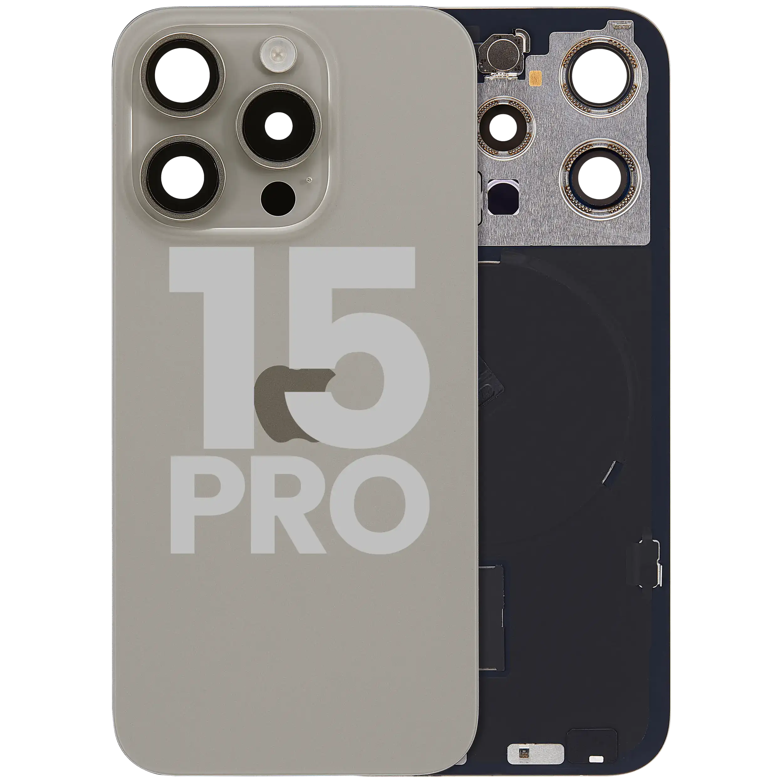 Back Glass w/ MagSafe Magnet & NFC & Flashlight Flex For iPhone 15