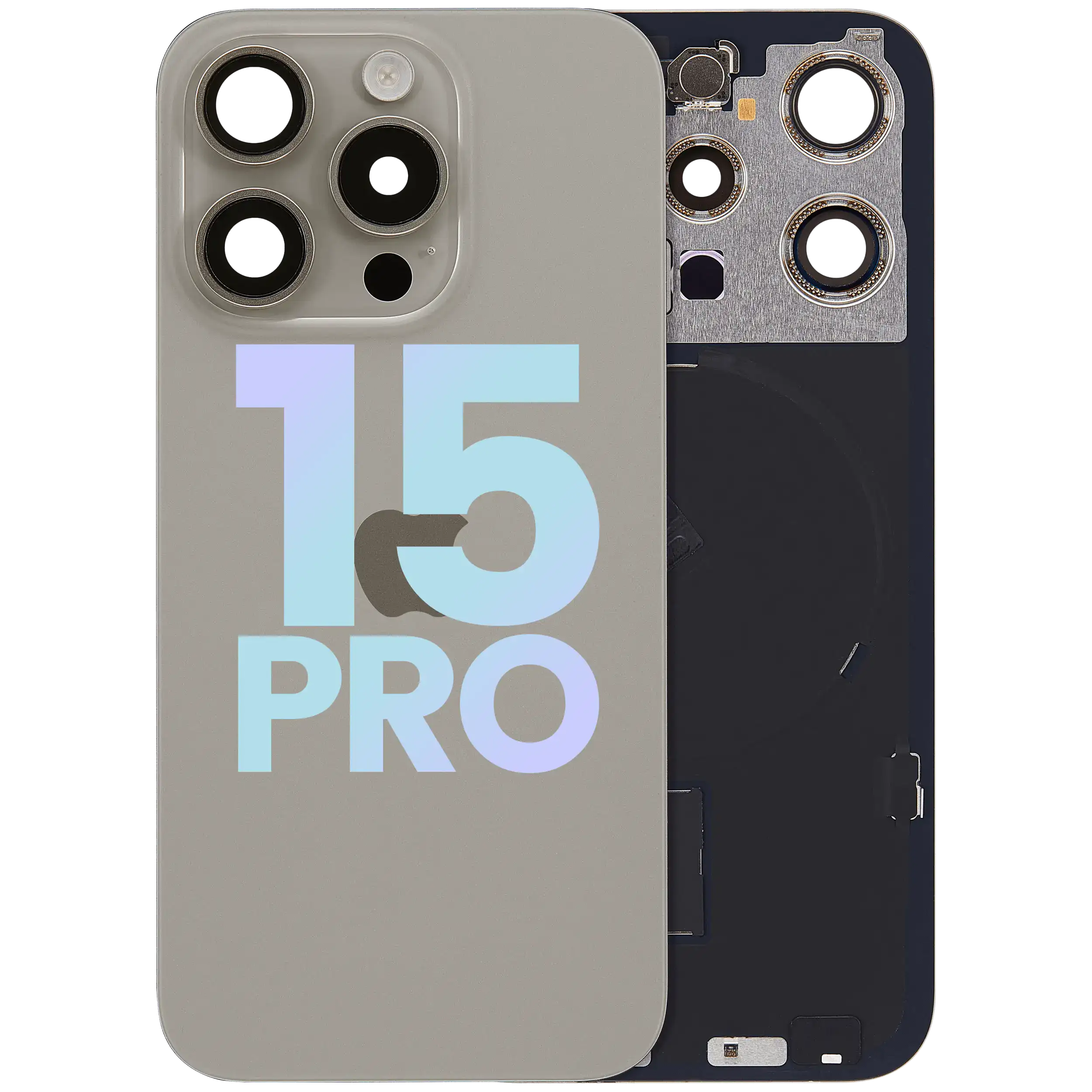 Back Glass w/ MagSafe Magnet & NFC & Flashlight Flex For IPhone 15