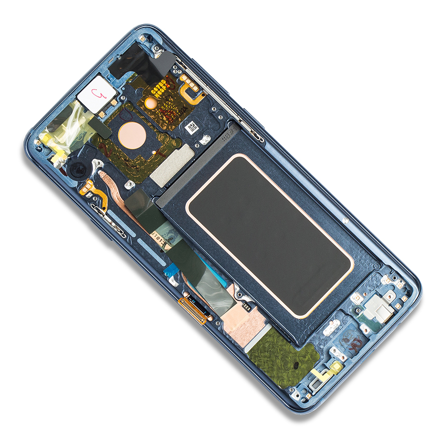 Oled Assembly With Frame Compatible For Samsung Galaxy S9 Plus (Service Pack) (Coral Blue)