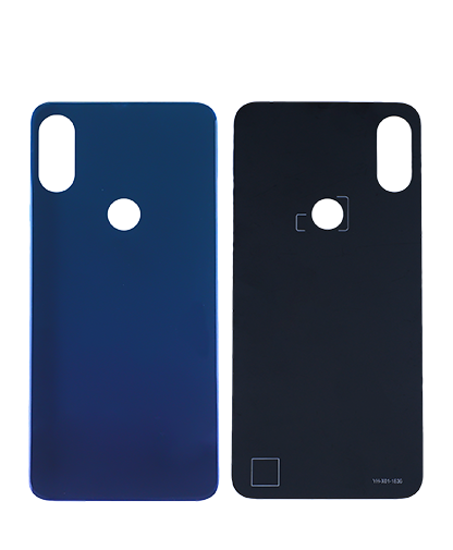 Back Cover Glass Compatible For Motorola One (Xt1941 / 2018) / Moto P30 (Xt1943 / 2018) (Blue)