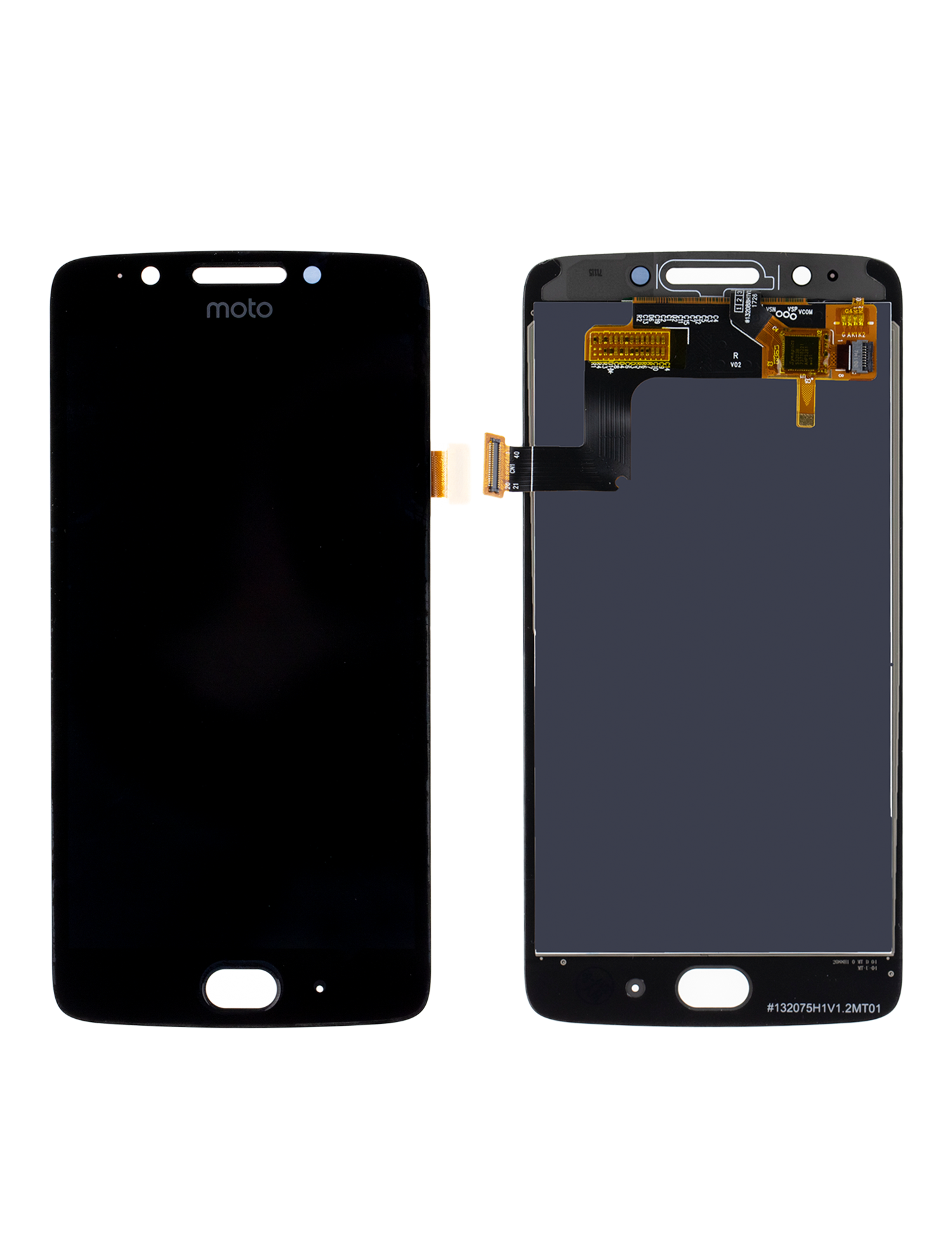 Lcd Assembly Without Frame Compatible For Motorola Moto G5 (Xt1672 / 2017) (Refurbished) (Black)
