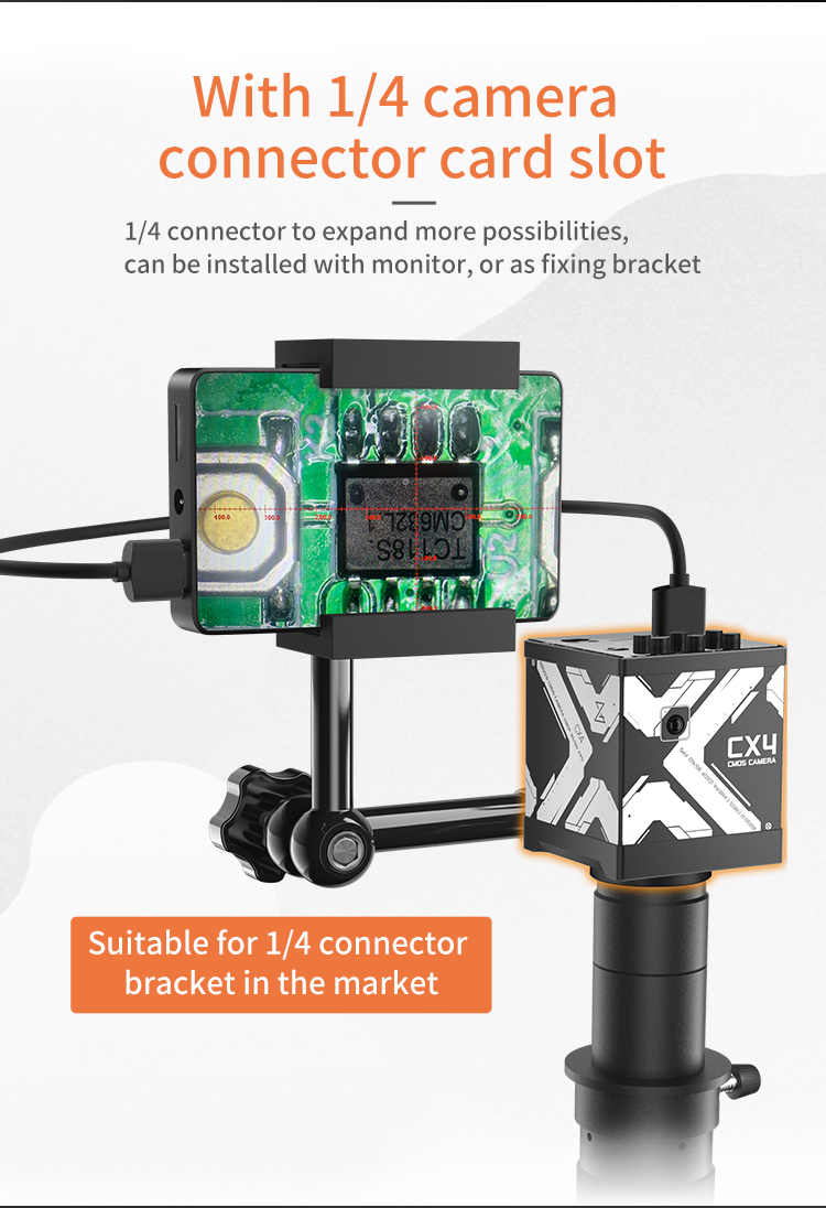 Cx4 Cmos Industrial Microscope Camera (Compatible With All C Connector Cameras) (Qianli)
