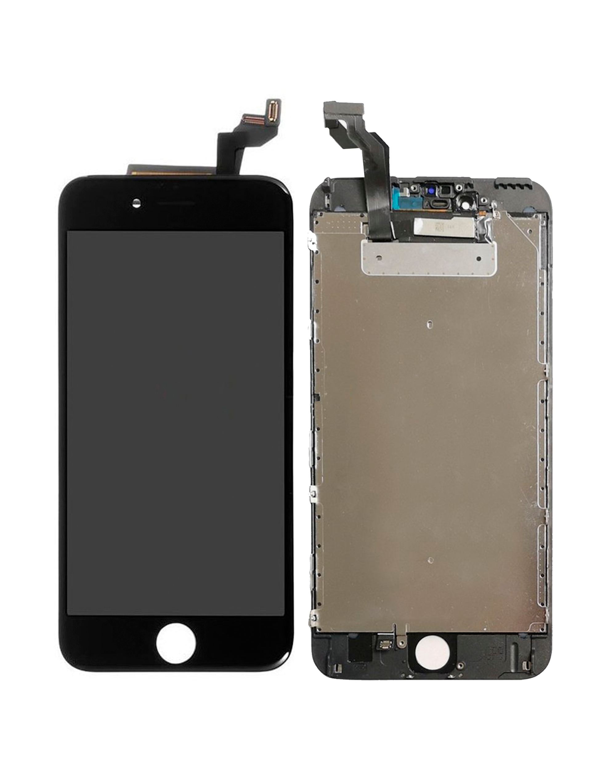 Lcd Assembly With Steel Plate Compatible For Iphone 6S Plus (Aftermarket Pro: Xo7 Incell) (Black)