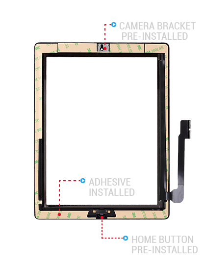 Digitizer Compatible For Ipad 3 / 4 (White)