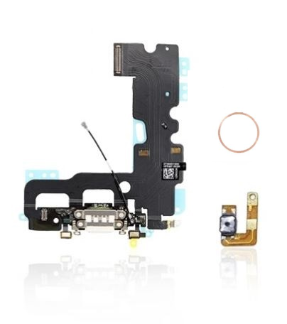 Charging Port Flex Cable Compatible For Iphone 7 (Rose Gold / Gold) (Home Button Solution)