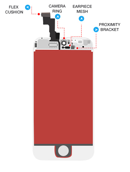 Lcd Assembly Compatible For Iphone 5S / Se (2016) (Refurbished) (White)