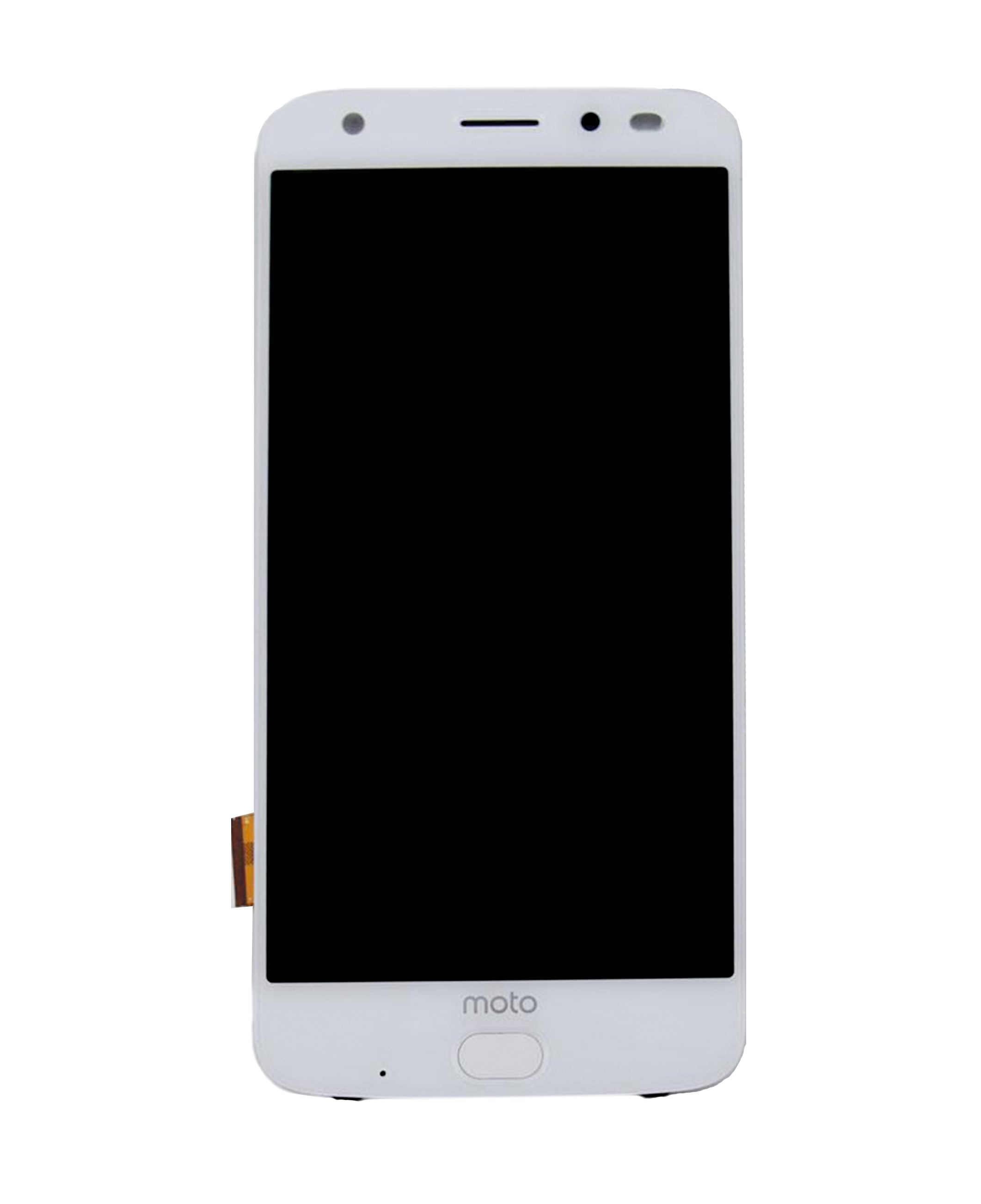 Oled Assembly With Frame And Fingerprint Scanner Compatible For Motorola Moto Z2 Force (Xt1789 / 2017) (Official - Not Aftermarket) (White)