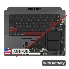 Top Case Assembly With Battery And Keyboard For MacBook Pro 16" (A3403 / 2024)) (Genuine OEM) (US Keyboard) (Space Black)