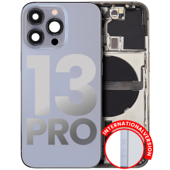 Back Housing W/ Small Components Pre-Installed Compatible For iPhone 13 Pro (International Version) (Used OEM Pull: Grade A) (Sierra Blue)