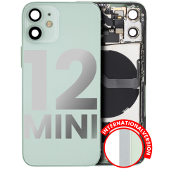 Back Housing W/ Small Components Pre-Installed Compatible For iPhone 12 Mini (International Version) (Used OEM Pull: Grade A) (Green)