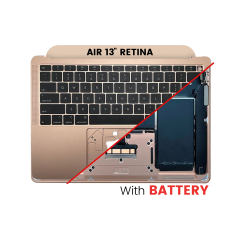 Top Case Assembly With Battery And Keyboard Compatible For MacBook Air 13" Retina (A1932 / Late 2018 / Early 2019 / Mid 2019) (US English) (Used OEM Pull: Grade A) (Rose Gold)