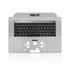 Top Case With Keyboard Compatible For MacBook Pro 15" Touch Bar (A1990 / Late 2018 / Early 2019) (US English) (Used OEM Pull: Grade B/C) (Space Gray)