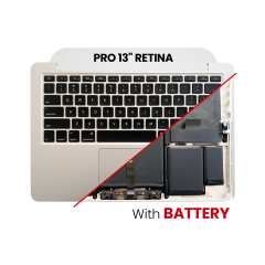 Top Case Assembly With Battery And Keyboard Compatible For MacBook Pro 13" Retina (A1502 / Early 2015) (US Keyboard) (Used OEM Pull: Grade B/C)