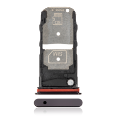 Single Sim Card Tray Compatible For Motorola Edge Plus 5G (XT2061 / 2020) (Black)