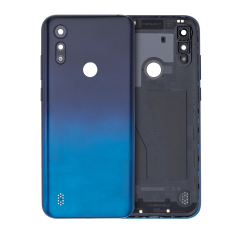 Back Cover Compatible For Motorola Moto E6S (XT2053 / 2020) (Peacock Blue)