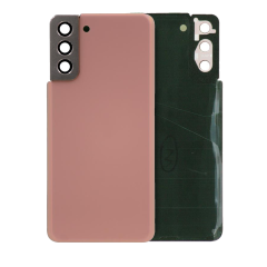 Back cover Glass With Adhesive Compatible For Samsung Galaxy S21 Plus 5G (Service Pack) (Phantom Pink)