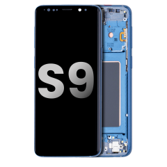 OLED Assembly With Frame For Samsung Galaxy S9 (Used OEM Pull: Grade B/C) (Coral Blue)