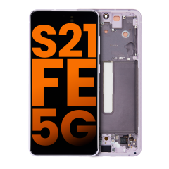 OLED Assembly With Frame Compatible For Samsung Galaxy S21 FE 5G (G990U) (North America Version) (Blemish: Grade B) (Lavender)