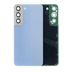 Back Cover Glass With Camera Lens Compatible For Samsung Galaxy S22 Plus (Service Pack) (Sky Blue)