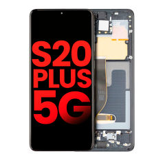 OLED Assembly With Frame For Samsung Galaxy S20 Plus 5G (Aftermarket Plus) (Cosmic Black)