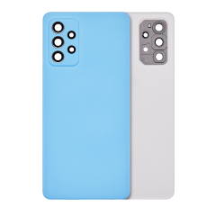 Back Cover Glass With Camera Lens Compatible For Samsung Galaxy A72 (Service Pack) (Blue)