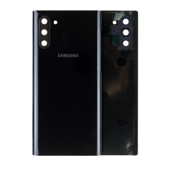 Back Cover Glass With Camera Lens Compatible For Samsung Galaxy Note 10 (Genuine OEM) (Aura Black)