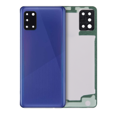 Back Cover Glass With Camera Lens Compatible For Samsung Galaxy A31 (Service Pack) (Blue)