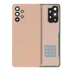 Back Cover Glass With Camera Lens Compatible For Samsung Galaxy A33 5G (Service Pack) (Peach)