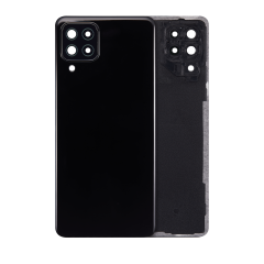 Back cover Glass With Camera Lens Compatible For Samsung Galaxy A22 4G (A225 / 2021) (Aftermarket Plus) (Black)