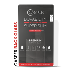 Casper Tempered Glass (Back Glass) Compatible For iPhone XS Max (Retail Pack) (Clear)