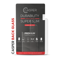 Casper Tempered Glass (Back Glass) Compatible For iPhone X / XS (Retail Pack) (Clear)