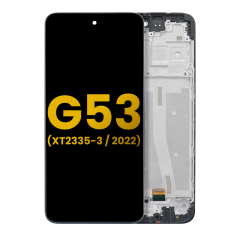 LCD Assembly With Frame Compatible For Motorola Moto G53 (XT2335 / 2022) (Refurbished) (All Colors)