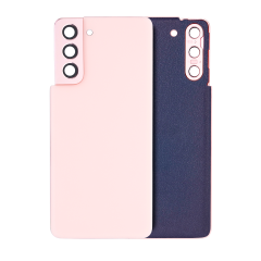 Back Cover Glass With Camera Lens Compatible For Samsung Galaxy S21 5G (Used OEM Pull: Grade A) (Phantom Pink)