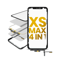 4 in 1 Short  Flex (Digitizer Touch With Glass + OCA + Frame Pre-installed) Compatible For iPhone XS Max (OCA Master)