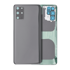 Back Cover Glass With Camera Lens Compatible For Samsung Galaxy S20 Plus 5G  (No Logo) (Aftermarket Plus) (Cosmic Gray)