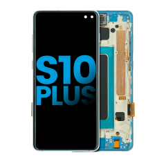 LCD Assembly With Frame (Without Finger Print Sensor) For Samsung Galaxy S10 Plus (Aftermarket Plus: TFT) (Prism Blue)