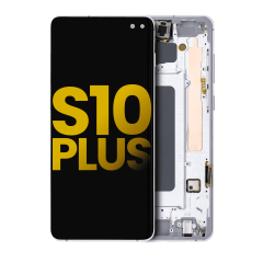 OLED Assembly With Frame For Samsung Galaxy S10 Plus (Refurbished) (Prism White)