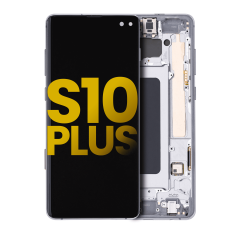 OLED Assembly With Frame Compatible For Samsung Galaxy S10 Plus (Refurbished) (Prism / Ceramic Black)