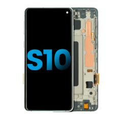 LCD Assembly With Frame (Without Finger Print Sensor) For Samsung Galaxy S10 (Aftermarket Plus: TFT) (Prism Green)