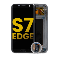 OLED Assembly With Frame Compatible For Samsung Galaxy S7 Edge (Refurbished) (International / G935F) (Black Onyx)