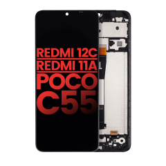 LCD Assembly With Frame Compatible For Xiaomi Redmi 12C / Redmi 11A / Poco C55 (Aftermarket Plus) (All Colors)