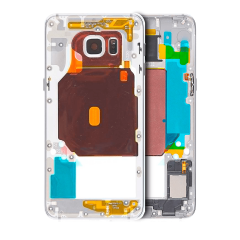Mid-Frame Housing Compatible For Samsung Galaxy S6 Edge (Silver)