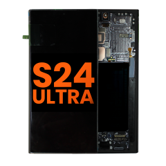 OLED Assembly With Frame Compatible For Samsung Galaxy S24 Ultra (Blemish: Grade C) (Titanium Black)
