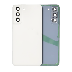 Back Cover Glass With Camera Lens Compatible For Samsung Galaxy S21 FE 5G (Genuine OEM) (White)