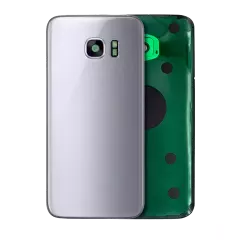 Back Cover Glass Compatible For Samsung Galaxy S7 (Service Pack) (Silver Titanium)